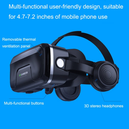 VRSHINECON G04EA+B01 Handle 7th VR Glasses 3D Virtual Reality Game Digital Glasses With Headset - Consumer Electronics by VRSHINECON | Online Shopping UK | buy2fix