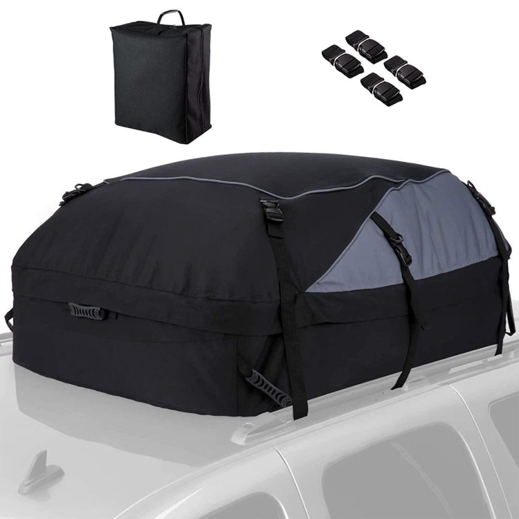 600D Oxford Cloth Car Luggage Bag Outdoor SUV Foldable Roof Bag, Size: S: 105 × 90 × 45cm(Black+Gray) - In Car by buy2fix | Online Shopping UK | buy2fix