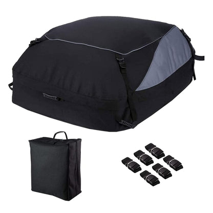 600D Oxford Cloth Car Luggage Bag Outdoor SUV Foldable Roof Bag, Size: S: 105 × 90 × 45cm(Black+Gray) - In Car by buy2fix | Online Shopping UK | buy2fix