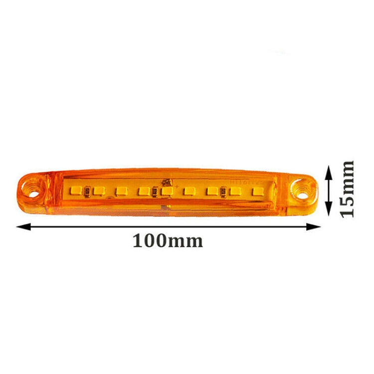 MK-224 10pcs 12-24V Truck Trailer 9LED Side Light Tail Lamp Signal Light(Red) - In Car by buy2fix | Online Shopping UK | buy2fix