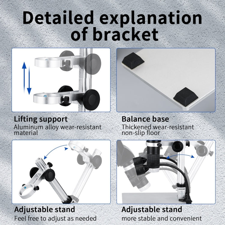 G1600 1-1600X Magnification 9 Inch Electron Microscope, Style: Without Battery US Plug - Consumer Electronics by buy2fix | Online Shopping UK | buy2fix