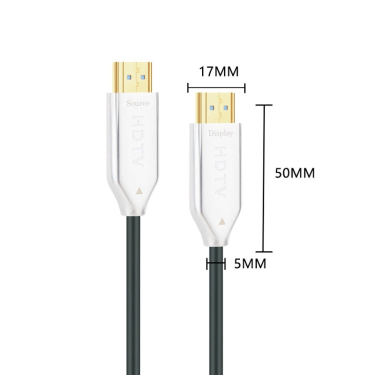 2.0 Version HDMI Fiber Optical Line 4K Ultra High Clear Line Monitor Connecting Cable, Length: 60m With Shaft(White) - Cable by buy2fix | Online Shopping UK | buy2fix