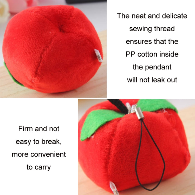 5pcs Cute Fruit And Vegetable Plush Bag Pendant Key Chain, Size: 10cm(Pink Strawberry) - Key Rings by buy2fix | Online Shopping UK | buy2fix