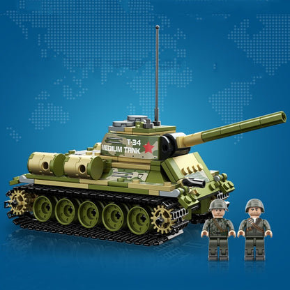 22008 T-34 CAYI Tank Model Assembled Puzzle Building Blocks Children Toys - Building Blocks by CAYI | Online Shopping UK | buy2fix