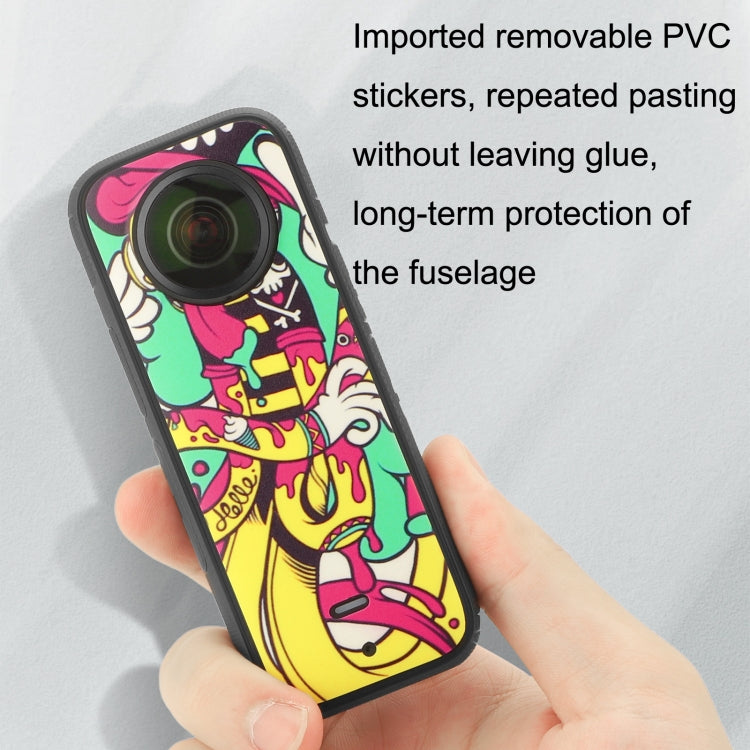 Sunnylife IST-TZ485 For DJI Insta360 X3 Panoramic Camera PVC Protection Scraper Film Stickers(Pirate+Drawing Red) - DJI & GoPro Accessories by Sunnylife | Online Shopping UK | buy2fix