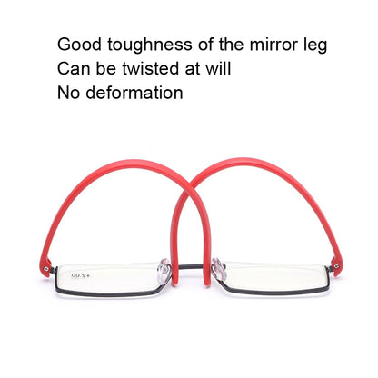 TR90 Seniors Clear Glasses With Portable Case Lightweight Presbyopic Glasses, Degree: +2.00(Blue) - Presbyopic Glasses by buy2fix | Online Shopping UK | buy2fix