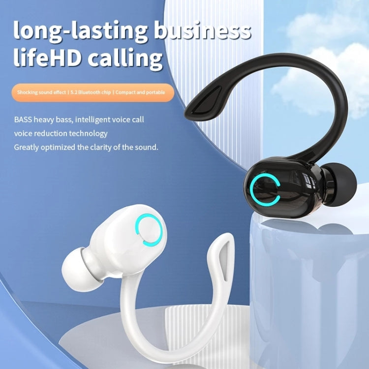 S10 Bluetooth Headset Business Model Hanging Ear Type Stereo Earphone(White) - Bluetooth Earphone by buy2fix | Online Shopping UK | buy2fix