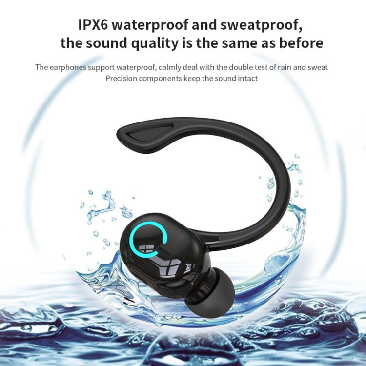 S10 Bluetooth Headset Business Model Hanging Ear Type Stereo Earphone(Black) - Bluetooth Earphone by buy2fix | Online Shopping UK | buy2fix