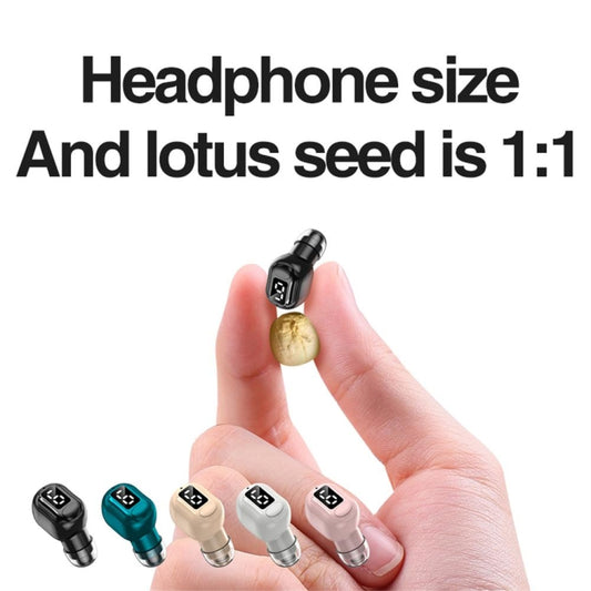 M5 Digital Display Bluetooth Headset Mini In-ear Invisible Headphones(Skin Color) by buy2fix