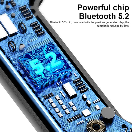 V19 Bone Conduction Digital Display Stereo Hanging Ear Sports Bluetooth Headset(Black) by buy2fix