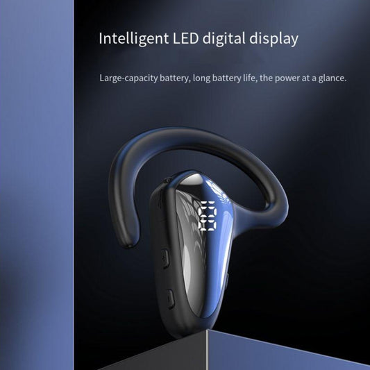 YX02 With Digital Display Hanging Ear Bone Conduction Bluetooth Headset(Black) by buy2fix