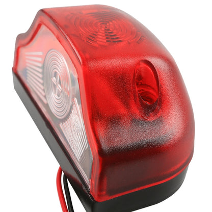 2pcs MK-198 3LED Van / Truck / Trailer White Light License Plate Lamp(Red) - In Car by buy2fix | Online Shopping UK | buy2fix