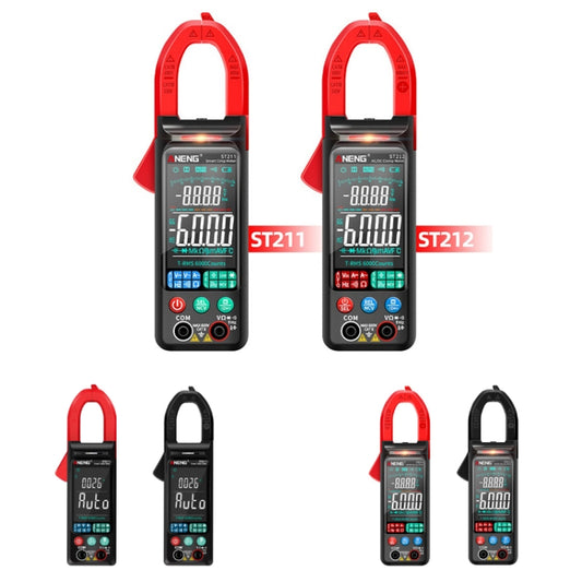 ANENG Large Screen Multi-Function Clamp Fully Automatic Smart Multimeter, Specification: ST211 Black by ANENG