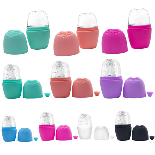 2pcs L-03-01 Face Ice Apparatus Massage Ice Roller Beauty Makeup Silicone Face Ice Tray(Olive Green) by buy2fix