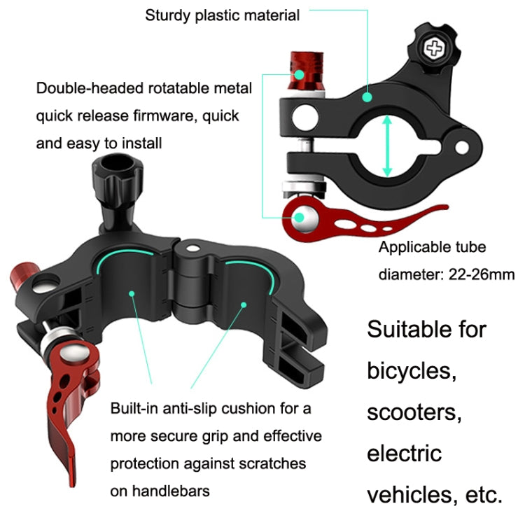 For Mini 3 Pro Sunnylife MM3-ZJ400 Remote Control Shooting Camera Bicycle Clip(Black) - Holder Series by Sunnylife | Online Shopping UK | buy2fix