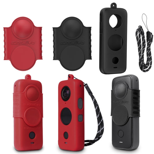 For Insta360 One X2 Sunnylife ST-Q9420 Silicone Protective Case Red Lens Screen Case by Sunnylife