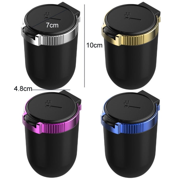 2pcs Car Universal Multifunctional Ashtray With Cover(Gold) - In Car by buy2fix | Online Shopping UK | buy2fix