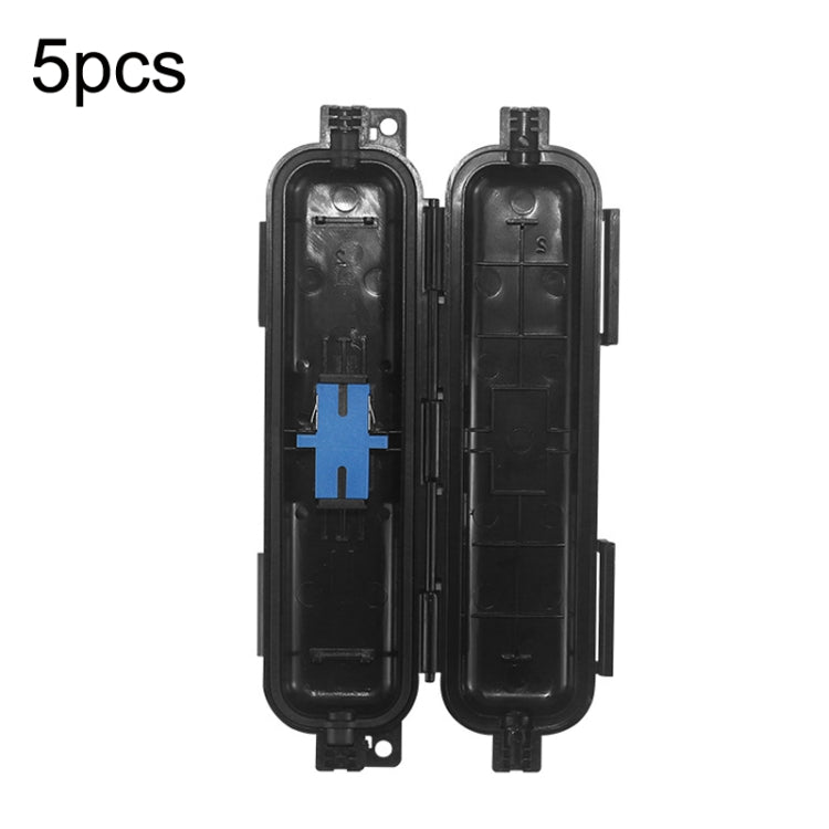 P-1101-5 5pcs SC Type Optical Fiber Waterproof Protective Box Leather Light Cable Continuation Box - Adapter by buy2fix | Online Shopping UK | buy2fix