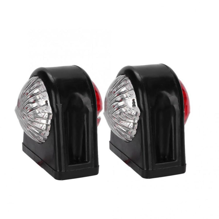 MK-249 10-30V 8LEDs Red And White Truck Round Side Light(Red White) - In Car by buy2fix | Online Shopping UK | buy2fix