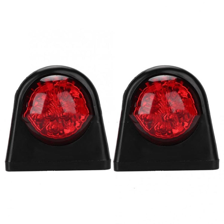 MK-249 10-30V 8LEDs Red And White Truck Round Side Light(Red White) - In Car by buy2fix | Online Shopping UK | buy2fix