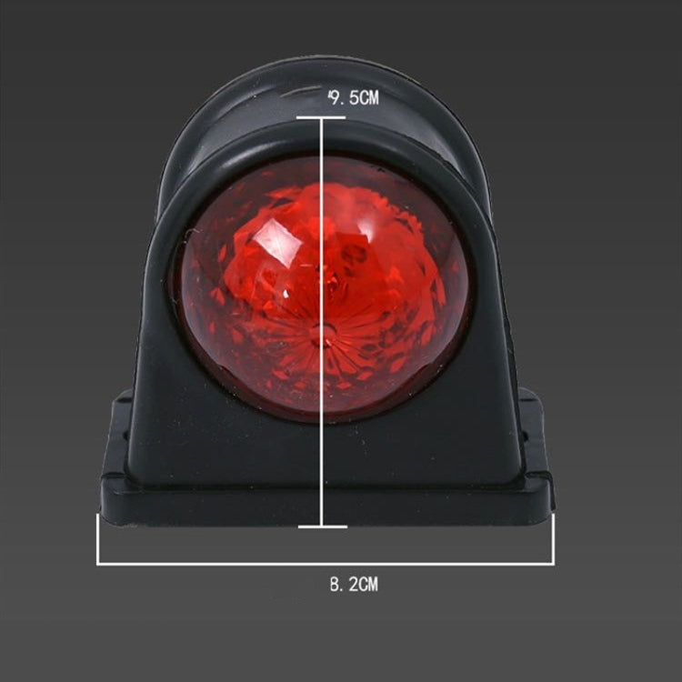 MK-249 10-30V 8LEDs Red And White Truck Round Side Light(Red White) - In Car by buy2fix | Online Shopping UK | buy2fix