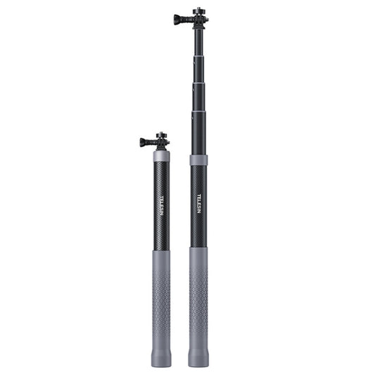 TELESIN 1.2m Carbon Fiber Monopod Selfie Stick With 1/4 Screw For Action Cameras by TELESIN