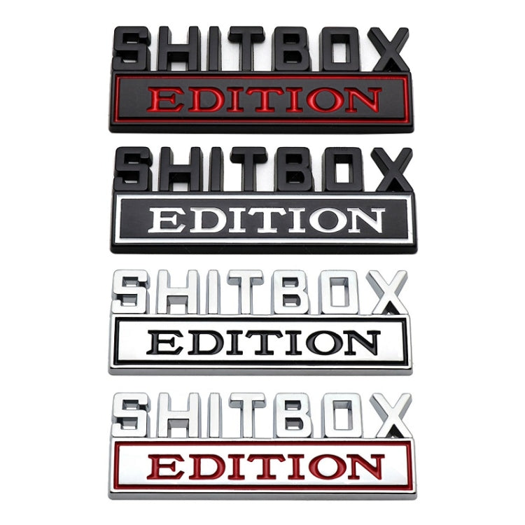 5pcs Car Body Rear Modification Badge Plate Label(Black Red) - In Car by buy2fix | Online Shopping UK | buy2fix