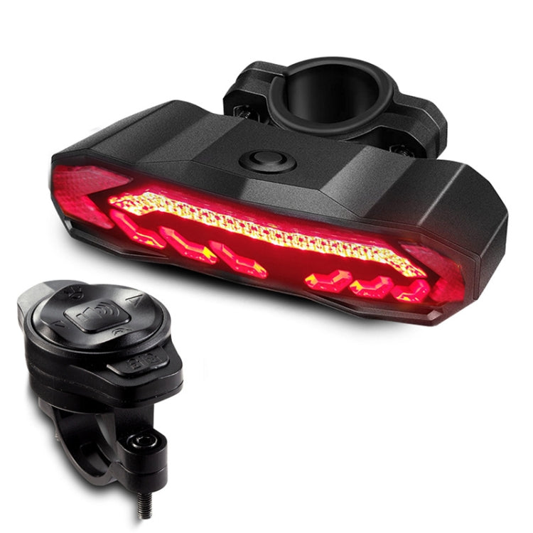 SF31 Bicycle Smart Brake Taillight USB Alerter Night Ride Ride Mountain Vehicle Turn LED Taillights(Black) - Taillights by buy2fix | Online Shopping UK | buy2fix