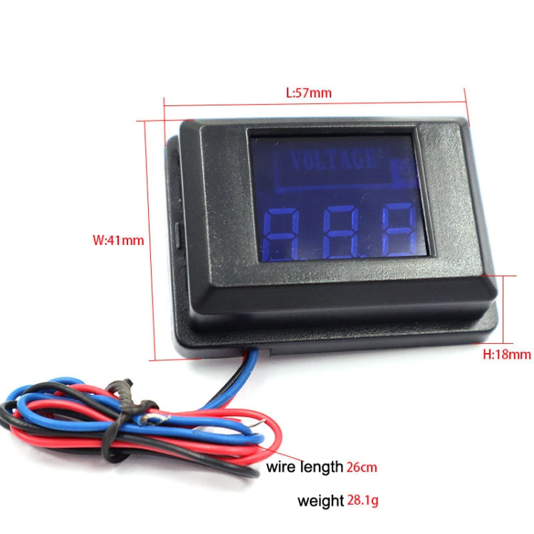 DES-2 Car Battery Voltage Meter DC LED Digital Display 12V Motorcycle RV Yacht Voltage Meter Detector(Orange) - Consumer Electronics by buy2fix | Online Shopping UK | buy2fix