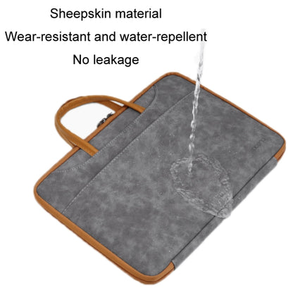 Baona Leather Fully Open Portable Waterproof Computer Bag, Size: 14 inches(Gray Brown) - 14.1 inch by Baona | Online Shopping UK | buy2fix