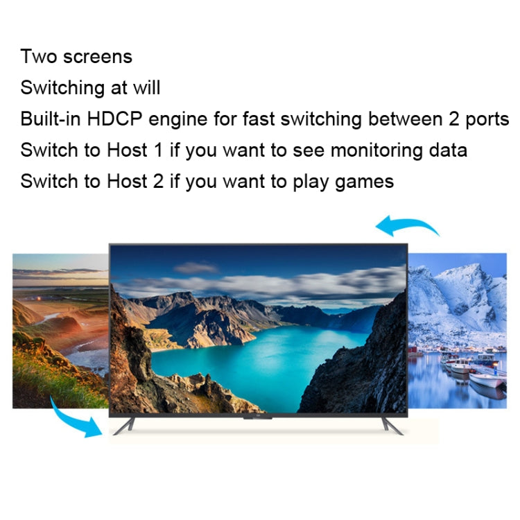 BW-21UHB 2 Port 2 In 1 Out HDMI KVM Switch - Switch by buy2fix | Online Shopping UK | buy2fix