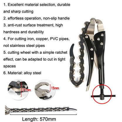 Auto Exhaust Chain Cutting Pliers Cut Copper and Aluminium Pipe Tools - In Car by buy2fix | Online Shopping UK | buy2fix