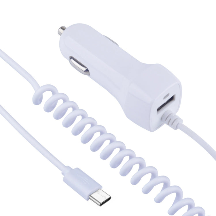 522AL Fast Charging With Cable Car Charging, Output Interface: Type-C/USB-C (White) - In Car by buy2fix | Online Shopping UK | buy2fix