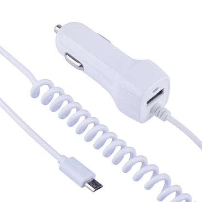 522AL Fast Charging With Cable Car Charging, Output Interface: Micro USB (White) - In Car by buy2fix | Online Shopping UK | buy2fix