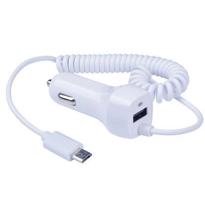 522AL Fast Charging With Cable Car Charging, Output Interface: Micro USB (White) - In Car by buy2fix | Online Shopping UK | buy2fix