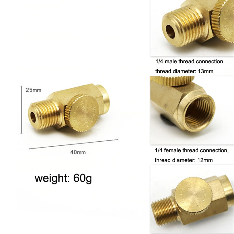 2pcs Air Flow Valve Pneumatic Tool Speed Control Switch Air Pressure Regulator Head(As Show) -  by buy2fix | Online Shopping UK | buy2fix