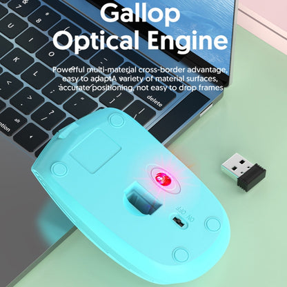 811 3 Keys Laptop Mini Wireless Mouse Portable Optical Mouse, Spec: Battery Version (Pink) by buy2fix