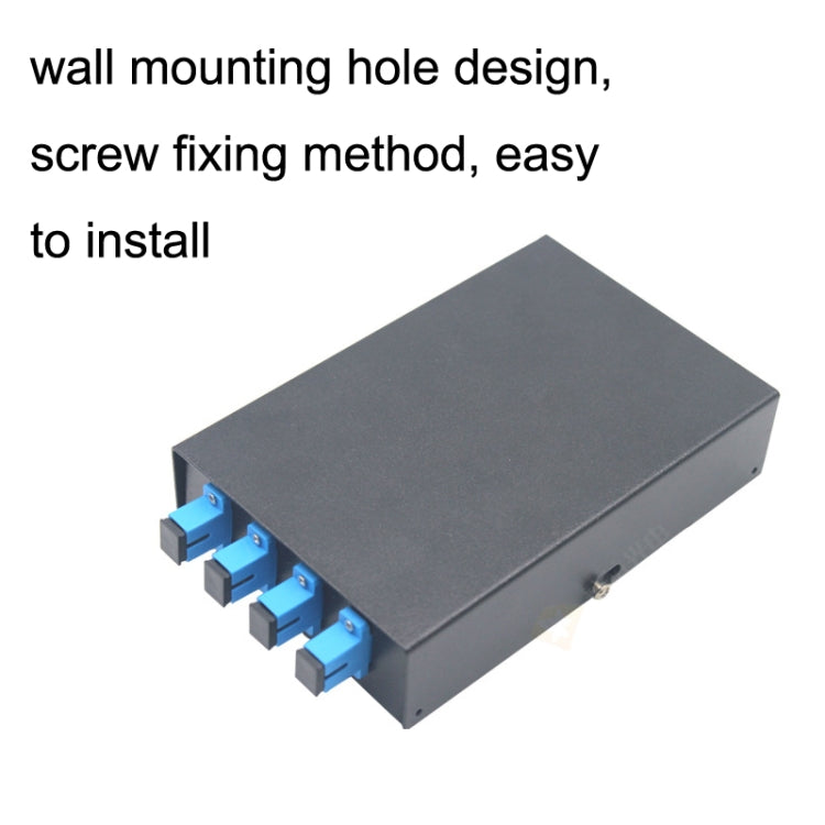 4 Ports Desktop Optical Fiber Terminal Box Founded Wall With SC Tailed Fiber Flange - Fiber Receiver by buy2fix | Online Shopping UK | buy2fix