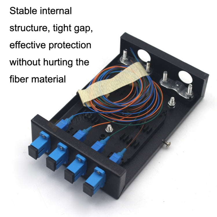 4 Ports Desktop Optical Fiber Terminal Box Founded Wall With SC Tailed Fiber Flange - Fiber Receiver by buy2fix | Online Shopping UK | buy2fix