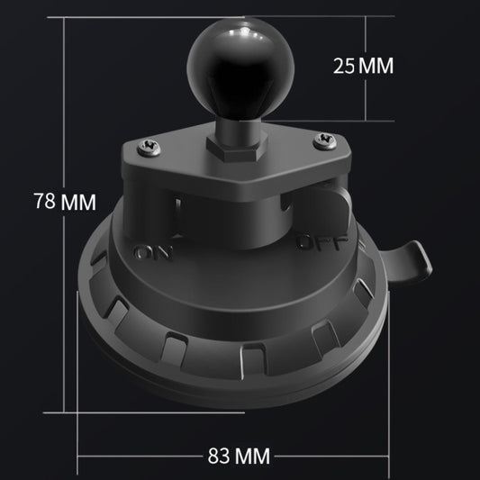 Car Windshield Dashboard Phone Holder Ball Head Suction Cup Base(Black) by buy2fix