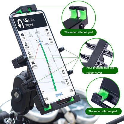 A02 Motorcycle Mobile Phone Navigation Bracket Car Riding Anti-shock Aluminum Alloy Rack(Car Handlebar Model) - In Car by buy2fix | Online Shopping UK | buy2fix