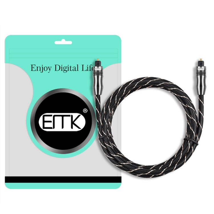 EMK QH/A6.0 Digital Optical Fiber Audio Cable Amplifier Audio Line, Length 2m(Black) - Audio Optical Cables by EMK | Online Shopping UK | buy2fix