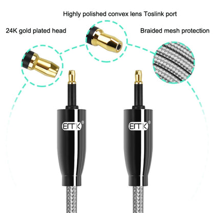 EMK QH4.0 Mini Toslink 3.5mm Interface SPDIF Audio Fiber Optical, Length: 2m(Black) -  by EMK | Online Shopping UK | buy2fix