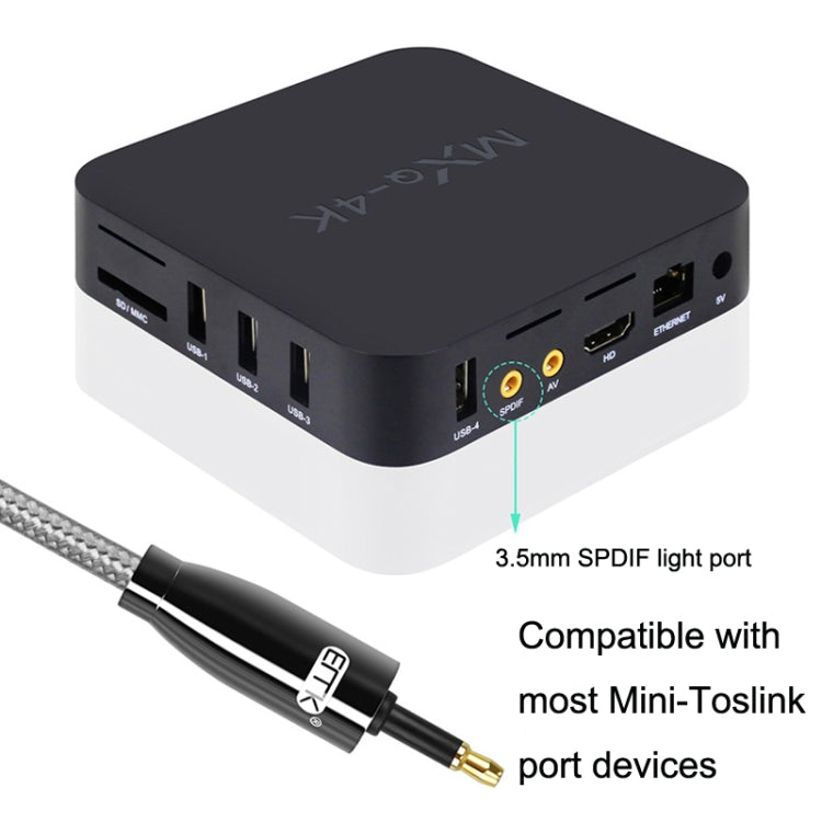 EMK QH4.0 Mini Toslink 3.5mm Interface SPDIF Audio Fiber Optical, Length: 10m(Black) -  by EMK | Online Shopping UK | buy2fix