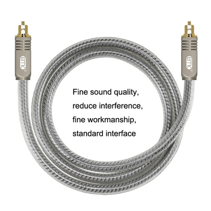 EMK YL/B Audio Digital Optical Fiber Cable Square To Square Audio Connection Cable, Length: 10m(Transparent Gray) -  by EMK | Online Shopping UK | buy2fix