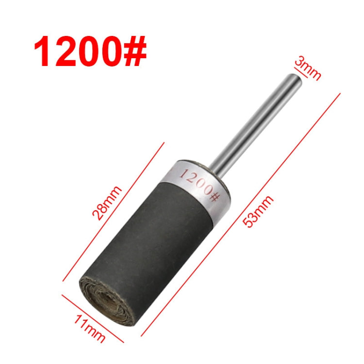 10pcs 3mm Handle Mirror Polishing Paper Stick, Mesh: 1200 by buy2fix