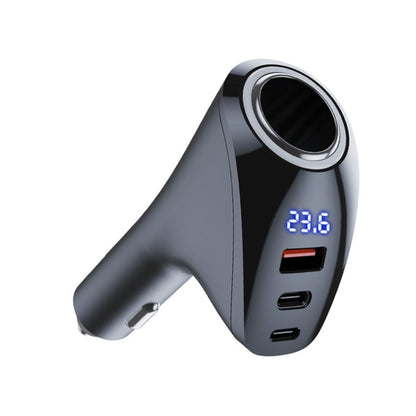 Car Charger Multifunctional Digital Display QC Charging Cigarette Lighter Adapter, Model: CCA Dual PD - In Car by buy2fix | Online Shopping UK | buy2fix