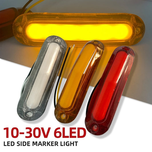 4pcs MK-162 6LED Light Guide Side Light 10-30V Trailer Side Tail Light(Red) by buy2fix