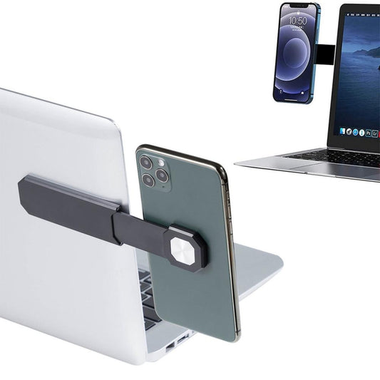 Laptop Telescopic Magnetic Phone Holder Expansion Phone Stand Car Screen Side Phone Mount(Black) by buy2fix