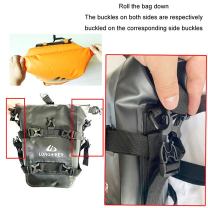 LONGHIKER Motorcycle Quick Release Waterproof Bumper Side Bag(Black) by buy2fix